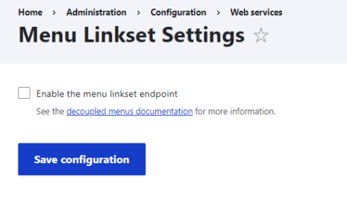 Decoupled Menu Drupal