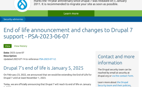 Drupal 7 EOL